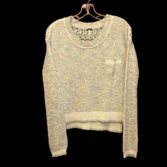 Free People / Sweet Jane cream lace back pull over / Size XS - Picture 3 of 9